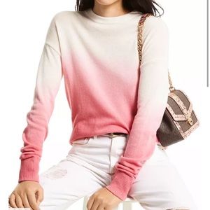 Michael Michael Kors ombré dip dye cashmere sweater in rose pink